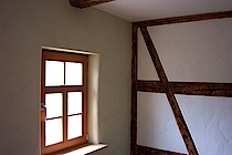 Fachwerkinnenwand mit Lehm