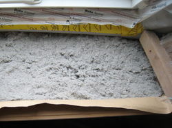 Zellulose Thermofloc im Gefache